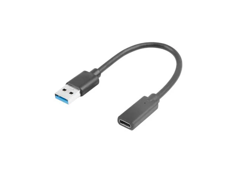 Cablu adaptor USB-C(F) 3.1 -> USB-A(M) 15 cm negru LANBERG Lanberg