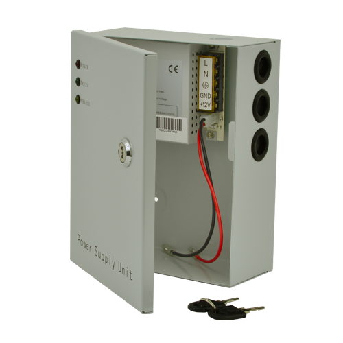 Sursa de alimentare 12V, 3A, back-up in cabinet metalic SDC-12-3B | Altamag.ro