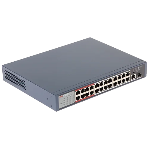 Switch 24 porturi PoE, 2 porturi uplink - HIKVISION DS-3E0326P-E-M