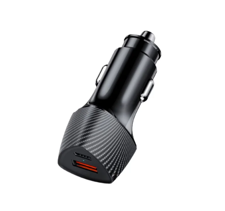 Incarcator auto Lemontti Auto Super Fast Charge 48W 2 porturi PD Type-C 30W + USB-A QC 3.0 Negru