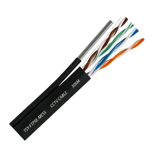 Cablu FTP autoportant, cat 5E, CUPRU 100%, 305m, negru TSY-FTP5E-MESS Tsy Cable