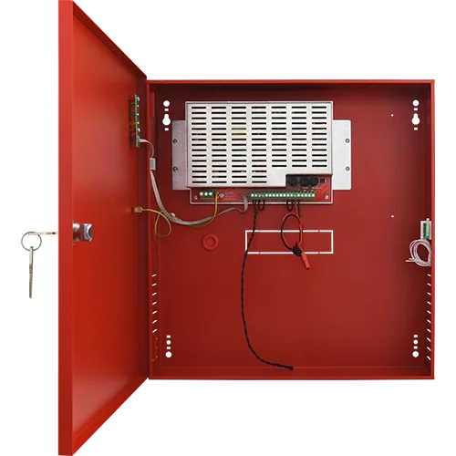 Sursa de alimentare EN 54-4, 27.6V/4.2A, cutie metalica cu loc acumulatori 2x17Ah/12V - PULSAR EN54C-5A17 Pulsar