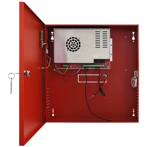 Sursa de alimentare EN 54-4, 27.6V/9.2A, cutie metalica cu loc acumulatori 2x17Ah/12V - PULSAR EN54C-10A17 Pulsar