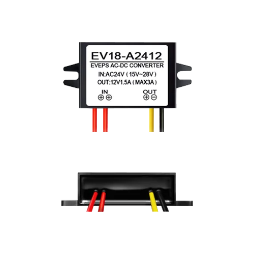 Convertor tensiune 14-28VAC la 12VDC, 1.5A EV18-A2412