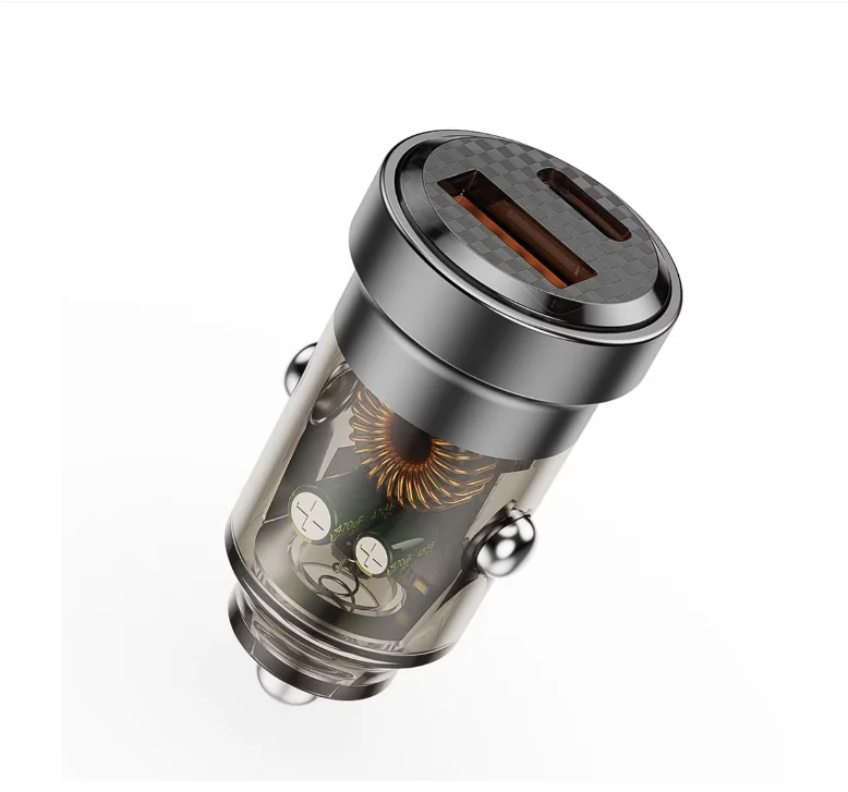 Incarcator auto Lemontti putere iesire 45W, dual Port PD Type-C + USB QC, incput: DC 12-24V, USB OUTPUT(45W), 5V/3A,4.5V/5A,5V/4.5A,9V/3A,12V/3A(15V/3A,20V/2.25A), TYPE C OUTPUT(45W):5V/3A,4.5V/5A,5V/4.5A,9V/3A,12V/3A,15V/3A,20V/2.25A
