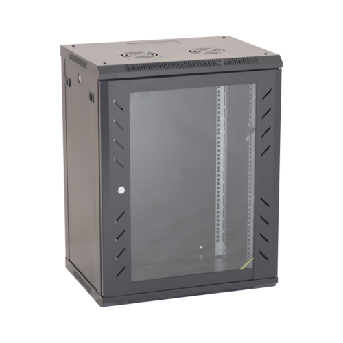 Rack perete 15U 19' 600x450, capacitate incarcare 80 Kg, negru - ASYTECH Networking ASY-15U-6045W | Altamag.ro