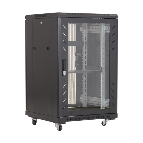 Rack podea 27U 19' 600x800, capacitate incarcare 500 Kg, negru - ASYTECH Networking ASY-27U-6080E | Altamag.ro