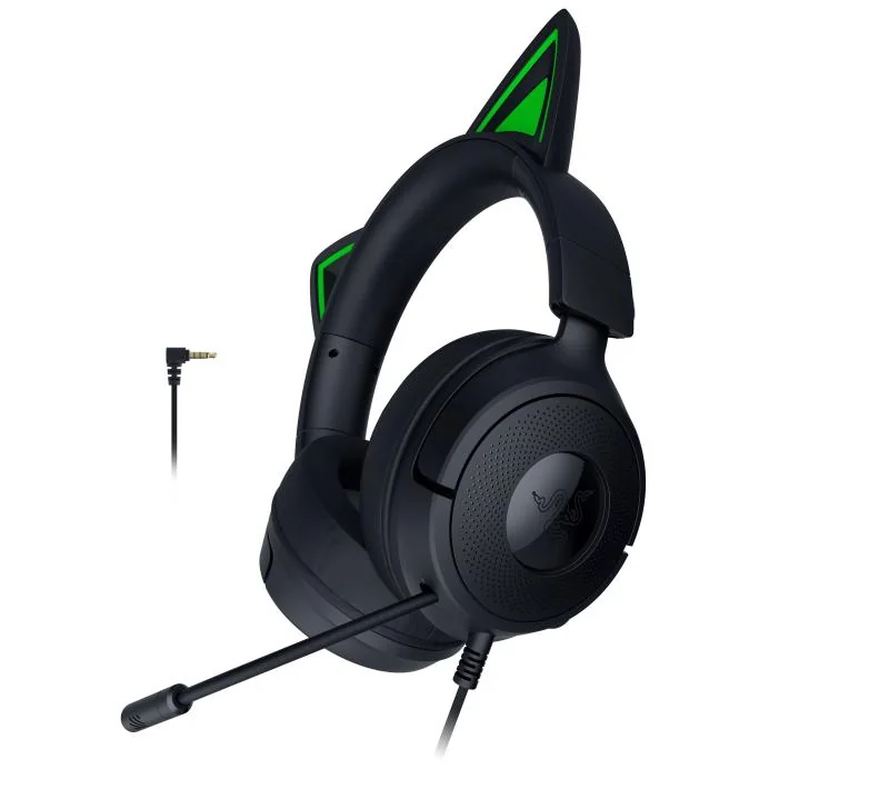 Casti Razer Kraken Kitty V3 X, frecventa raspuns 20 Hz – 28 kHz, sensibilitate 98 dBSPL / mW at 1 kHz by HATS si microfon unidirectional, sensibilitate microfon -42 ± 3 dBV / Pa, 1 kHz, negru