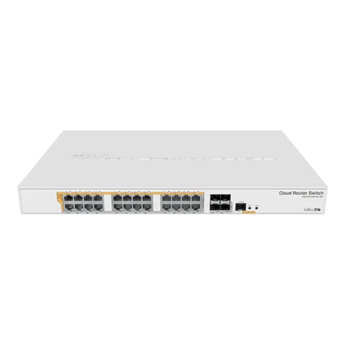 Management Switch 24 x Gigabit PoE+ Out 450W, 4 x SFP+ 10Gbps - Mikrotik CRS328-24P-4S+RM Mikrotik