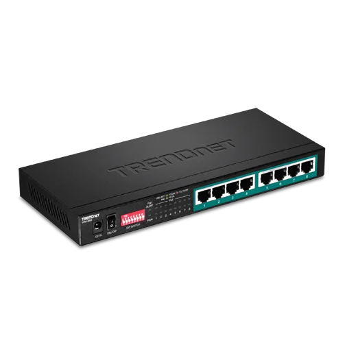 Switch 8 porturi Gigabit Long Range 200m PoE+ - TRENDnet TPE-LG80