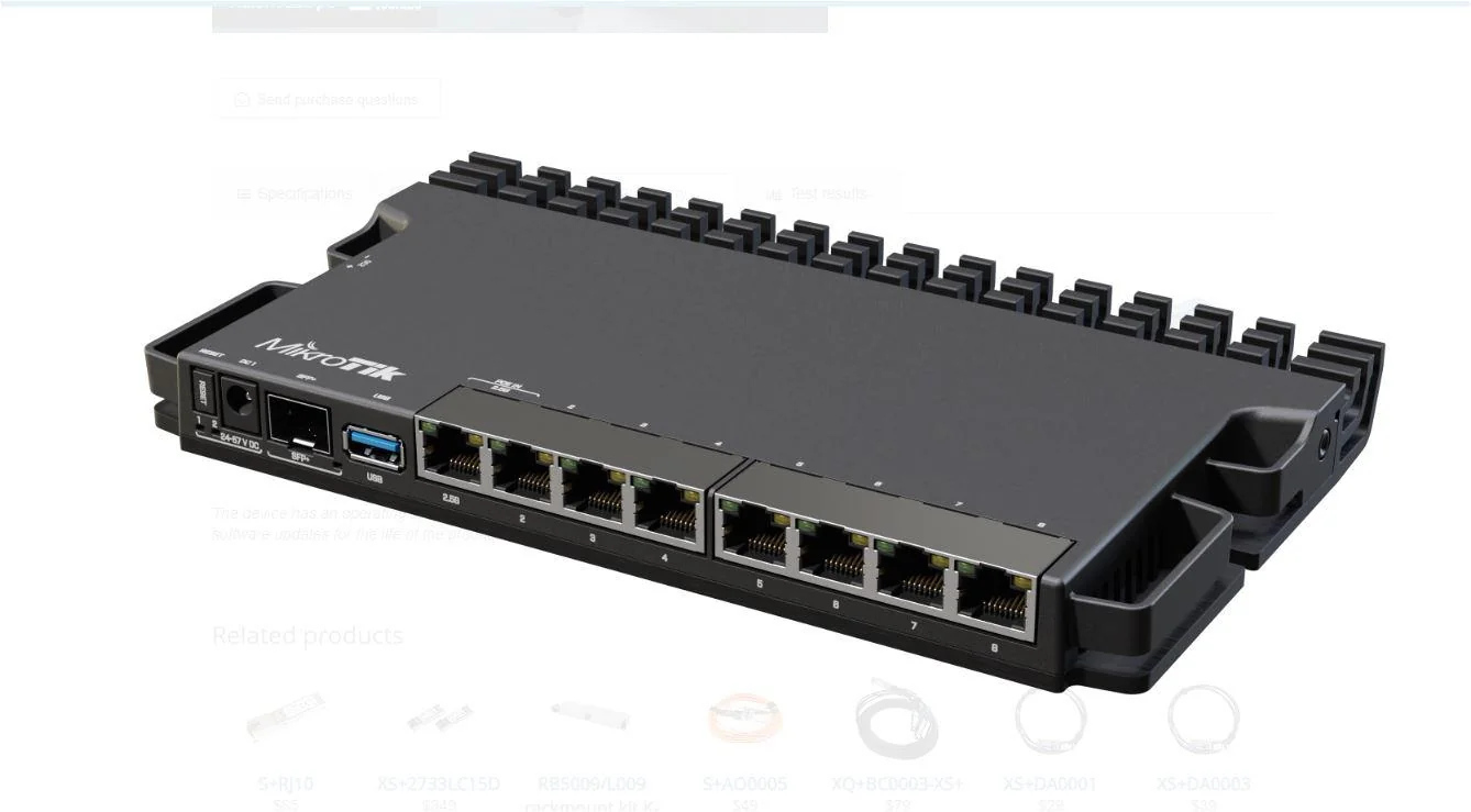 Router 1 x 2.5Gbit, 7 x Gigabit, 1 x SFP+, RouterOS L5 - MikroTik RB5009UG+S+IN