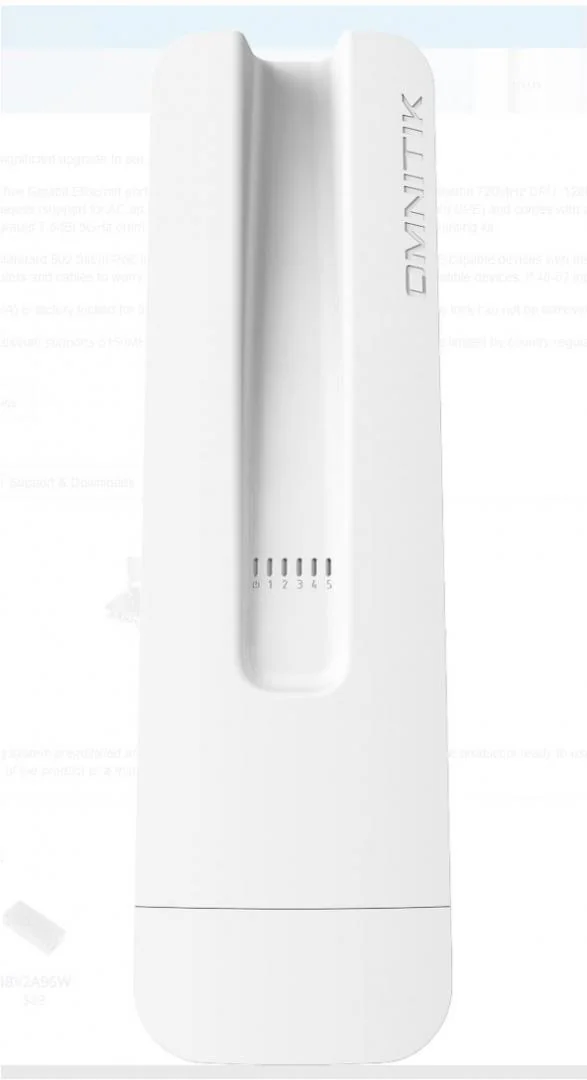 OmniTIK 5 POE ac, 2 antene 7.5dBi 5GHz, 802.11an/ac, 5 x Gigabit LAN (4 PoE-OUT), PoE - MikroTik RBOmniTikPG-5HacD