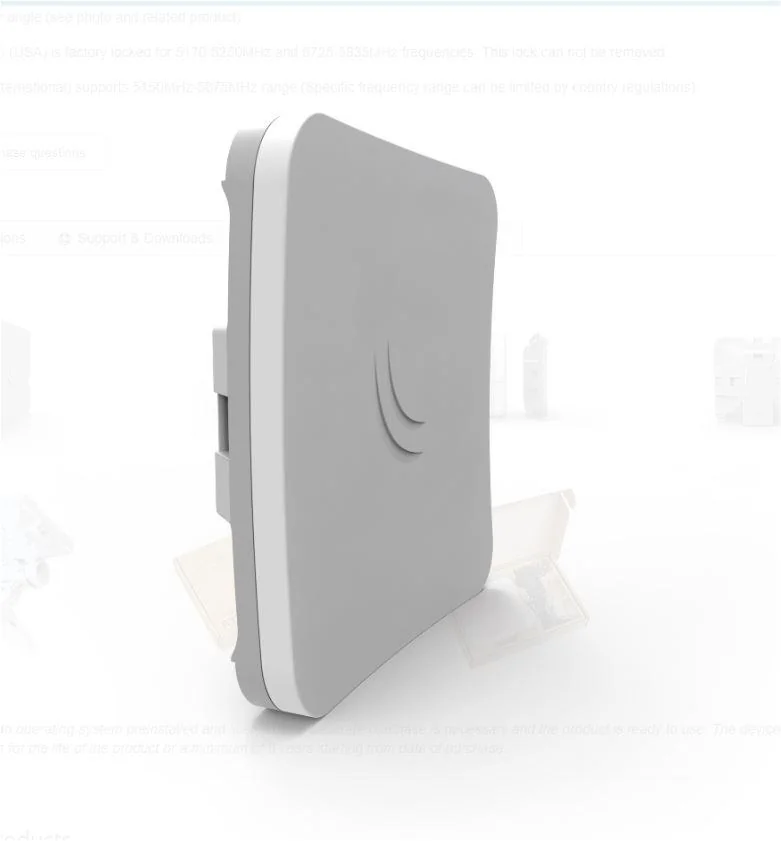 SXTsq Lite5, antena 16dBi 5GHz, 802.11an, 1 x LAN, PoE - MikroTik RBSXTsq5nD