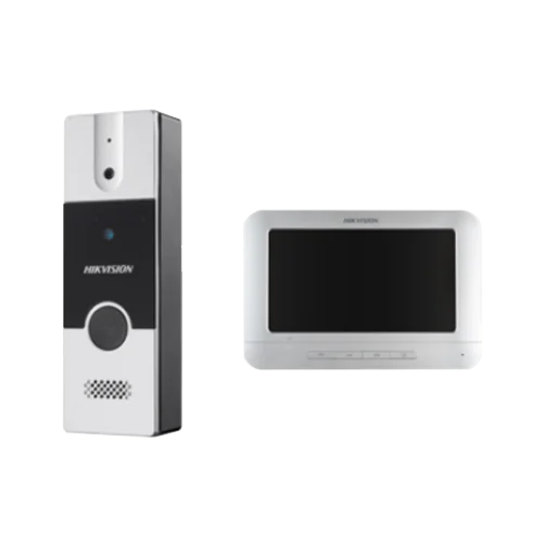 Kit videointerfon analogic 7'', conectare 4 fire - HIKVISION DS-KIS202T Hikvision