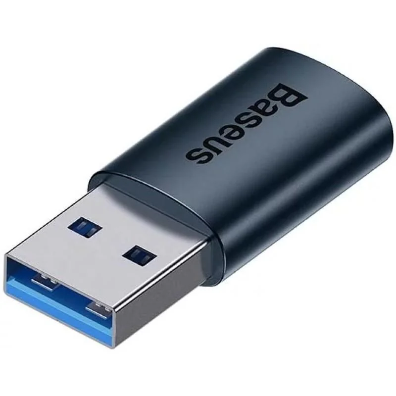 Adaptor Baseus Ingenuity Series Mini OTG, USB Type-C (M) la USB 3.1 (T), corp metalic, negru