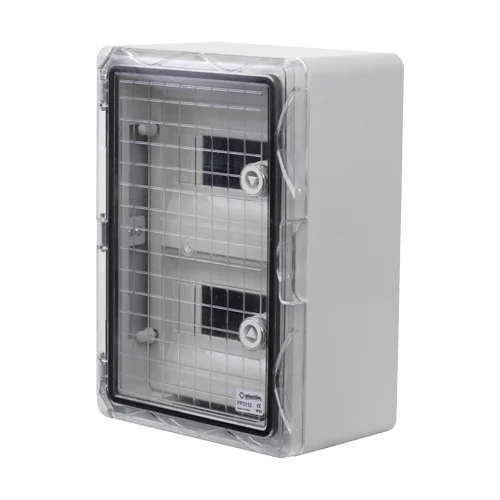 Cutie modulara IP65 din ABS gri, usa transparenta, 2 x 9 module, 250x350x150 mm PP3112
