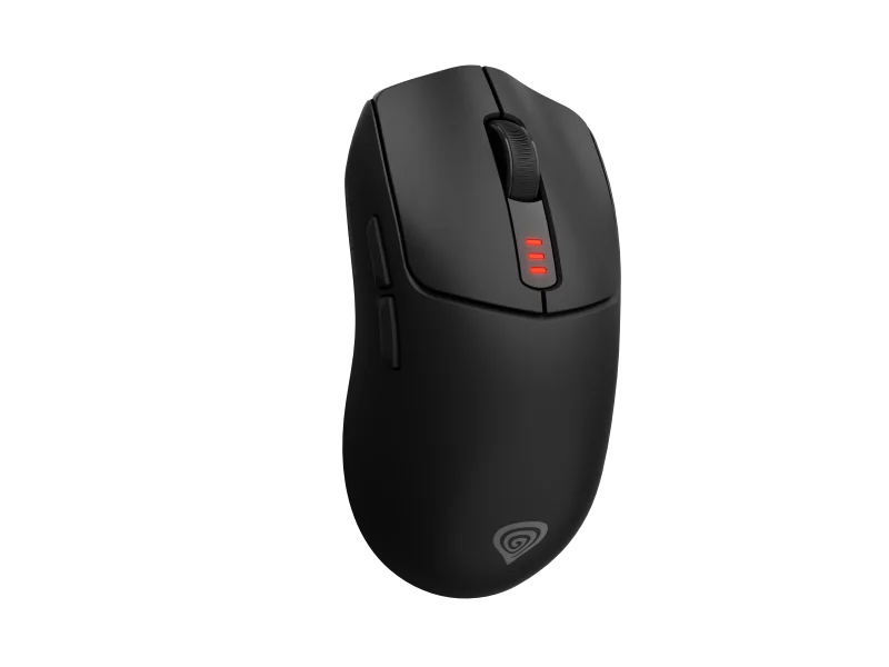 Mouse gaming wireless Gensesis Zircon 500 G2, senzor optic, interfata USB, rezolutie maxima 10000 DPI, numar butoane 6,switch mecanic Huano Purple 90M, maximum frame rate 4 600 FPS, negru