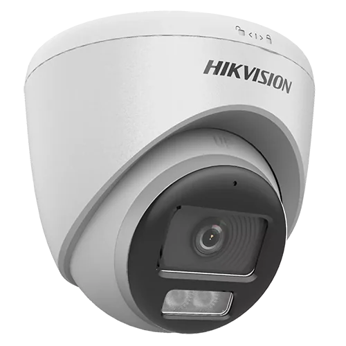 ColorVu, Dual Light - Camera analog 2MP, lentila 2.8mm, IR 40m, WL 40m, TVI/AHD/CVI/CVBS, Mic., IP67 - HIKVISION DS-2CE72DF0T-LFS-2.8mm