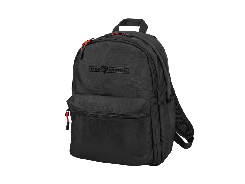 Rucsac laptop GENESIS PALLAD 200, compatibilitate dimensiuni laptop 14.1", total buzunare 6, capacitate 19 L, material Polyester 1680D, negru