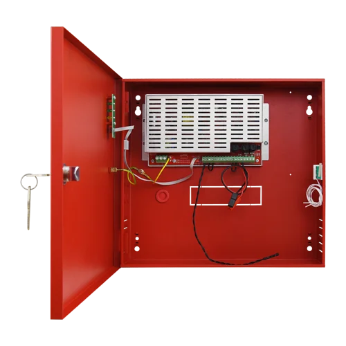 Sursa de alimentare EN 54-4, 27.6V/1.6A, cutie metalica cu loc acumulatori 2x7Ah/12V - PULSAR EN54C-2A7 Pulsar
