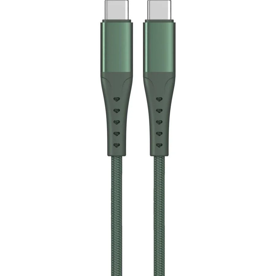 Cablu Lemontti Bending Aluminum Type-C la Type-C, Fast Charge, PD 60W, lungime 2m, Verde