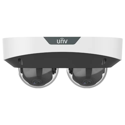 Dual Chanal - Camera IP, 2 x 4MP, lentila 2.8mm, IR 30m, Mic., Alarma, PoE, IK10 - UNV IPC3224SS-ADF28K-I1