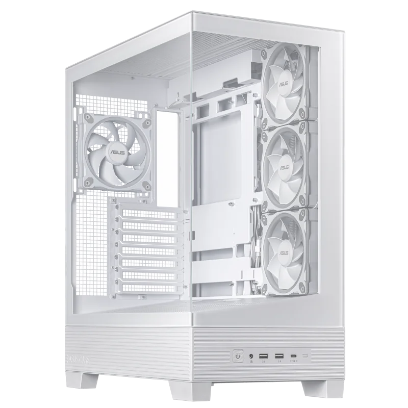 ASUS A31 Plus TG ARGB WHITE. Form factor: Midi Tower, Type: PC, Product colour: White. Side fans installed: 3x 120 mm, Rear fans installed: 1x 120 mm, Rear fans diameters supported: 120,140 mm. Supported HDD sizes: 2.5,3.5". Width: 238 mm, Depth: 511 mm,