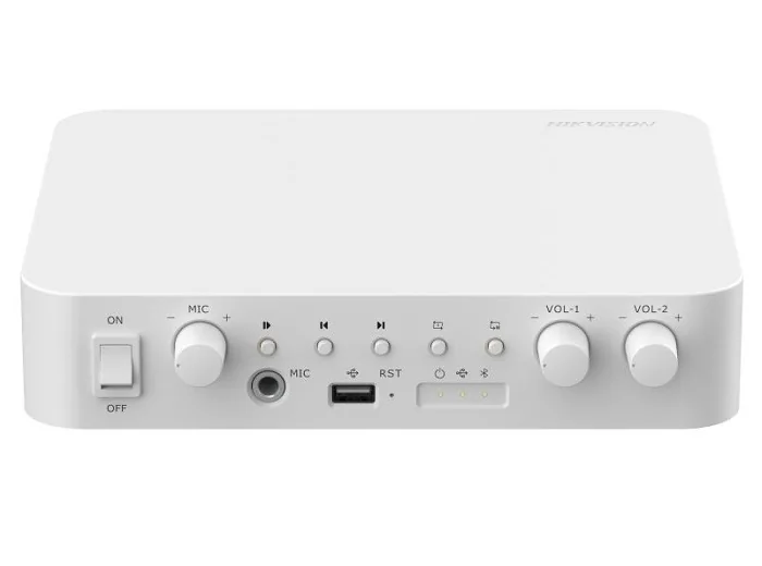 Amplificator IP doua zone, 80W, Alarma, USB, Bluetooth - HIKVISION DS-QAE1A80G1-VB