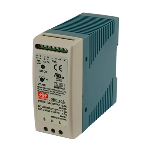 Sursa in comutatie cu back-up, 13.8V / 1.9A, monitorizare, sina DIN - MEAN WELL DRC-40A