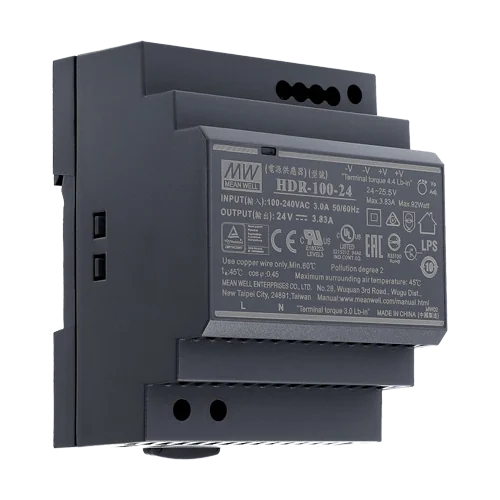 Sursa de alimentare in comutatie, 24V / 3.83A, sina DIN - MEAN WELL HDR-100-24