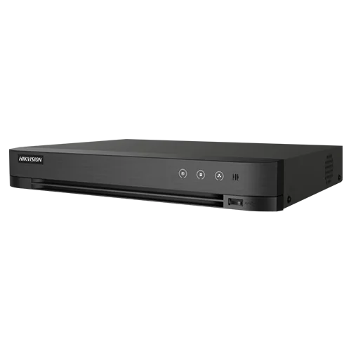 DVR AcuSense, 4 ch analog max. 4K+ 2 ch IP max. 4K, Alarma I/O - HIKVISION iDS-7204HUHI-M1-X(4A+4/1ALM)