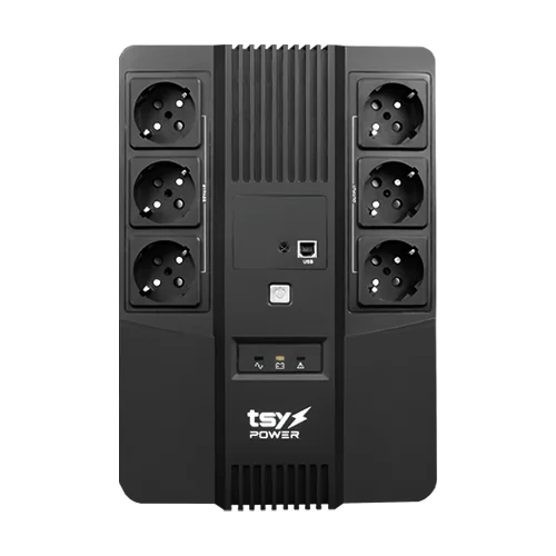 UPS TSY Power, 600VA/360W, LED, AVR-repornire automata, Management, 6 x Schuko, 2 x RJ45, 1 X USB type B TSY-D-0K6-LED