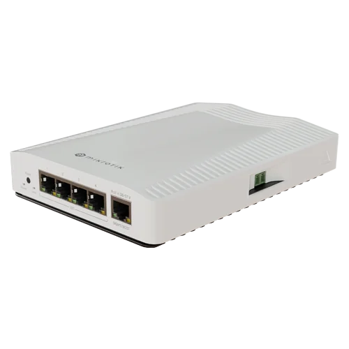 Router 4 porturi 10G, 1 port 1G, sina DIN - MikroTik CRS304-4XG-IN