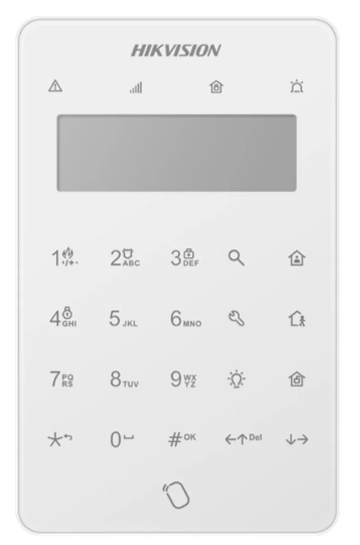 Tastatura cablata cu conectivitate Wireless, LCD, AX PRO Hybrid 868Mhz - HIKVISION DS-PK501LTM-HWE