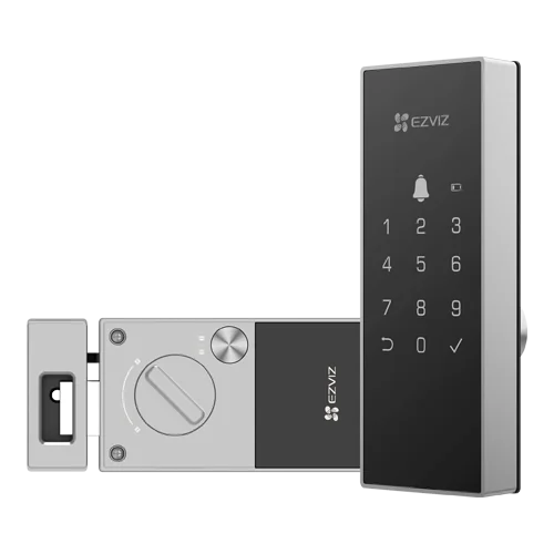 Yala inteligenta, Wi-Fi, sonerie incorporata, verificare status inchidere, alarma anti-furt, gri - EZVIZ CS-DL03(WP)-Grey
