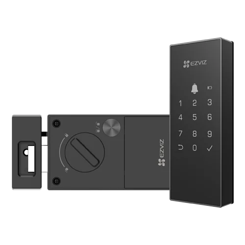 Yala inteligenta, Wi-Fi, sonerie incorporata, verificare status inchidere, alarma anti-furt - EZVIZ CS-DL03(WP)-Black