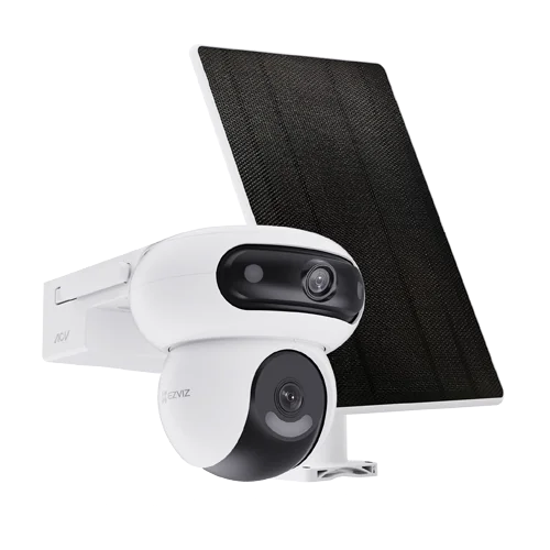 Camera IP PT Dual-Lens 4MP + panou solar 8W, Wi-Fi6, Baterie 10.400 mAh, Audio, IR 35M - EZVIZ CS-HB90/SP(2x4MP) Ezviz