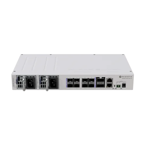 Switch 2 x QSF28 100G, 8 x SFP28 25G, 2 x RJ45 100 Mbps, 802.3bt PoE In, 1U - MikroTik CRS510-8XS-2XQ-IN Mikrotik