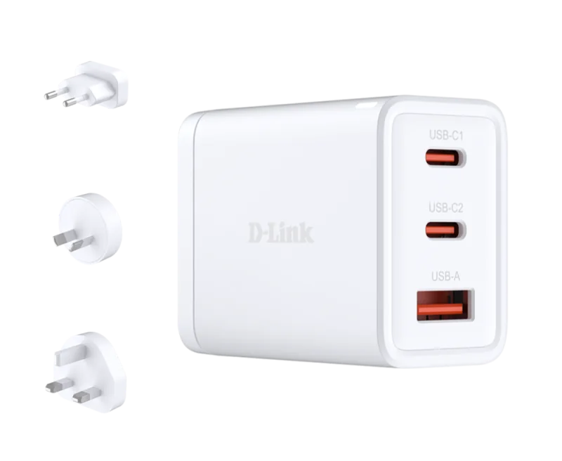 D-Link DCP-651. Charger type: Indoor, Power source type: AC, Charger compatibility: Universal. Input voltage: 90 - 264 V. USB Type-C  ports quantity: 2, Fast charging, Power protection features: Over current, Over voltage, Overcharge, Overheating, Surge