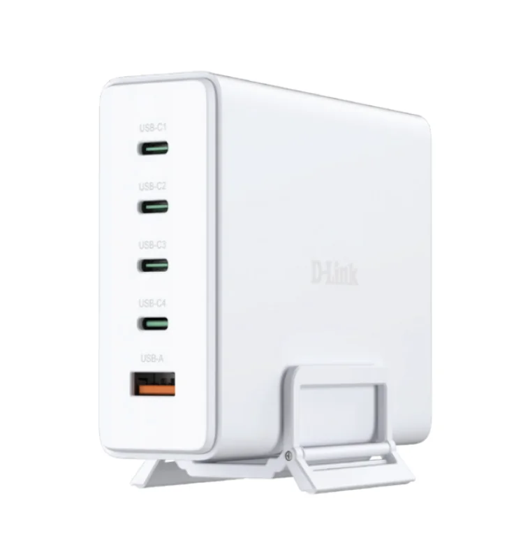 D-Link DCF-241. Charger type: Indoor, Power source type: AC, Charger compatibility: Universal. Input voltage: 110 - 240 V. USB Type-C ports quantity: 4, Fast charging, Power protection features: Overheating, Over current, Over voltage, Overcharge, Short