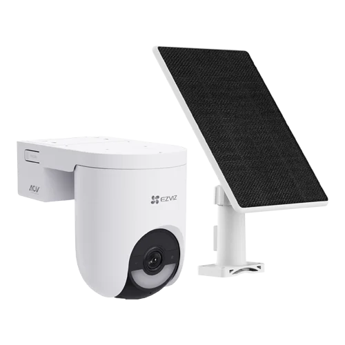 Camera IP Wi-Fi6 & 4G PT + Panou solar 5W, 2K+, baterie 5.200 mAh, Audio, IR+WL 15m, Alarma - Ezviz CS-HB8c-4G-KIT