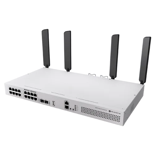 Switch L3, Wi-Fi 6 Dual-Band, 8 x RJ45 1G PoE, 8 x RJ45 1G, 2 x SFP+ 10G, 2 x AC, 1U - MikroTik CRS418-8P-8G-2S+5axQ2axQ-RM Mikrotik