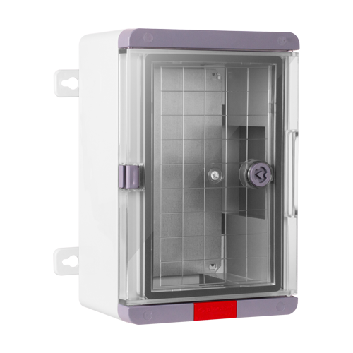 Cutie distributie IP67 din ABS gri, usa transparenta, placa metalica, 300x400x170mm PS304017 | Altamag.ro