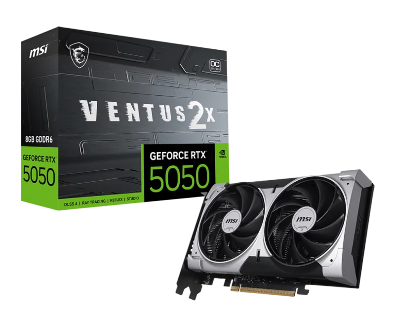 GEFORCE RTX 5050 8G VENTUS 2X OC. Graphics processor family: NVIDIA MSI