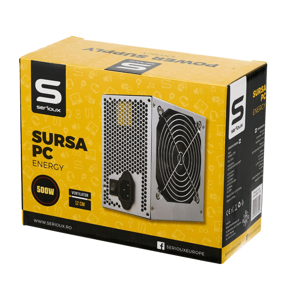 Sursa PC SERIOUX Energy 500W 120mm