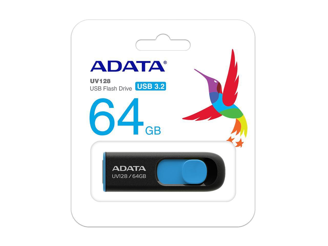 Stick memorie USB Flash Drive Adata AUV128-64G-RBE, 64GB, USB 3.2, negru