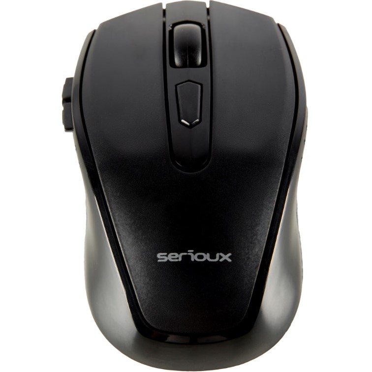 Mouse Serioux, Pastel 600, fara fir, USB, senzor optic, distanta de operare; 10m, SRXM-PST600W-BK