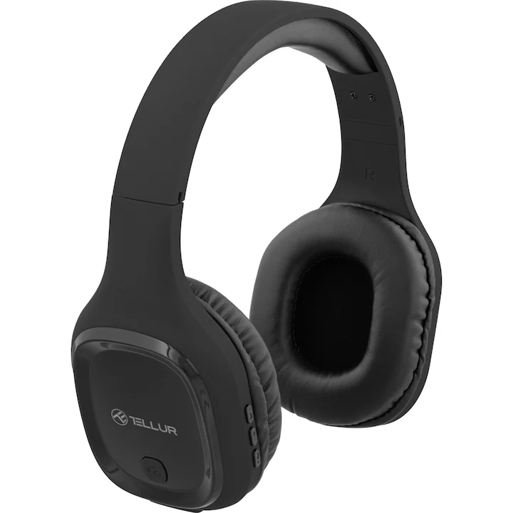 Casti over-ear bluetooth Tellur Pulse, negre
