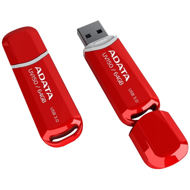 Stick memorie USB Flash Drive Adata UV150, 64Gb, USB 3.0, rosu, AUV150-64G-RRD