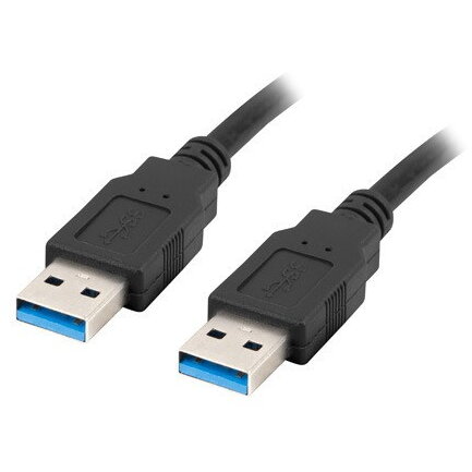 Cablu LANBERG USB-A M/M 3.0 1.0m black, CA-USBA-30CU-0010-BK